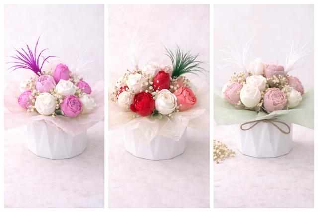 Bouquet Rosas rojas y blancas