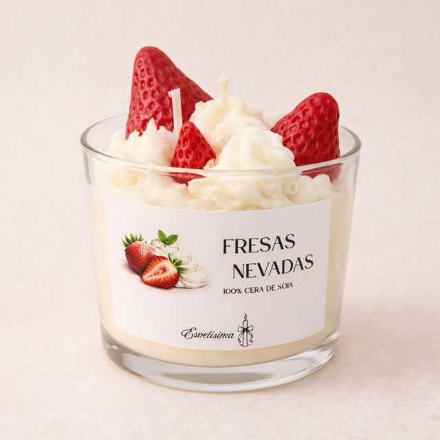 Vela Fresas Nevadas