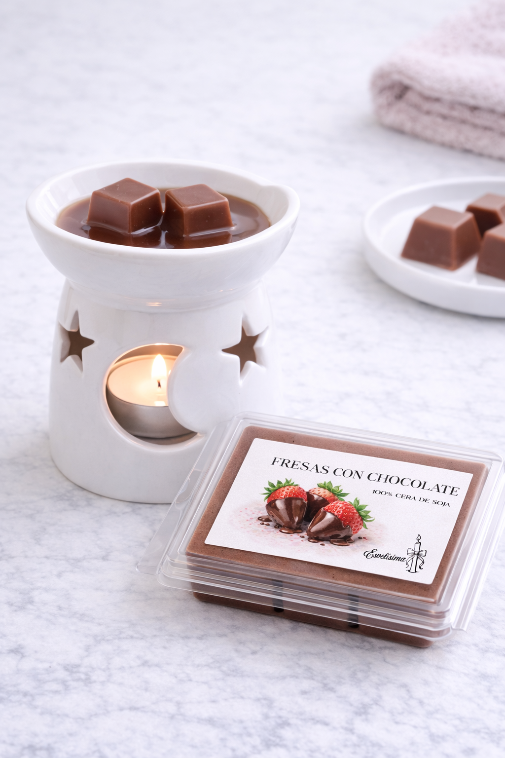 Wax melts tableta Fresas con chocolate